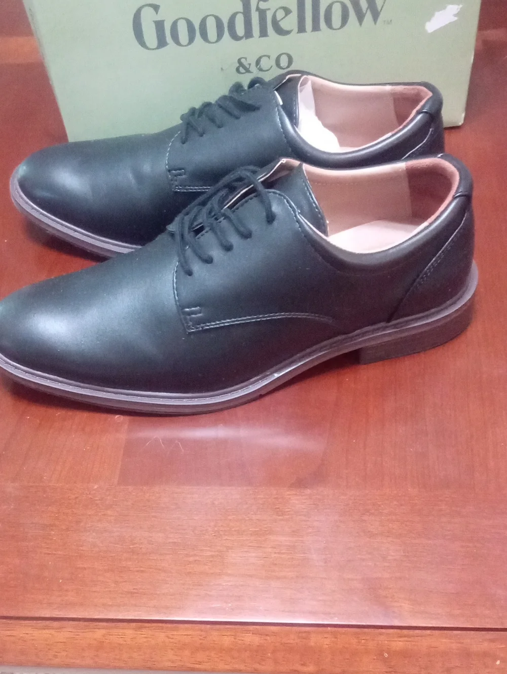 Goodfellow & Co Black Men's Lace-Up Derby Shoes NWT $40